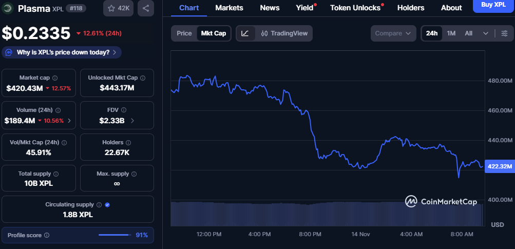 Plasma (XPL) Experiences Market Volatility: Could It Still See a Price Surge? 1 image 250
