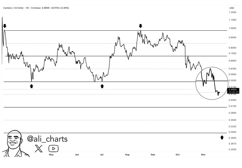Cardano (ADA) Could Drop to $0.30, Analysts See Potential Support Level 1 image 306